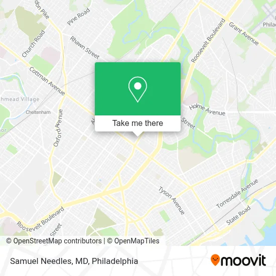 Samuel Needles, MD map
