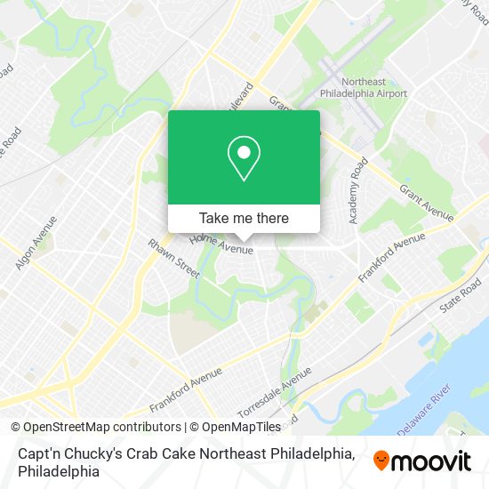 Mapa de Capt'n Chucky's Crab Cake Northeast Philadelphia