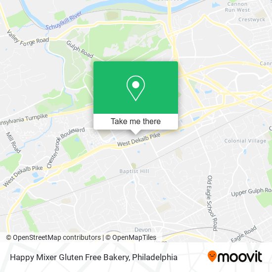 Mapa de Happy Mixer Gluten Free Bakery