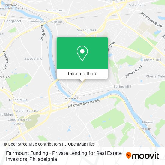 Mapa de Fairmount Funding - Private Lending for Real Estate Investors