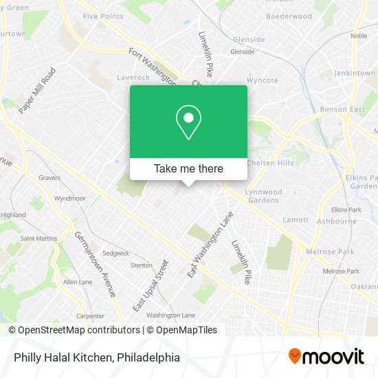 Mapa de Philly Halal Kitchen