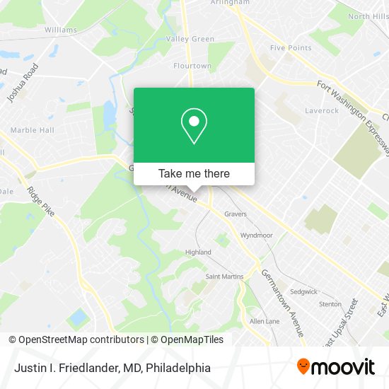 Mapa de Justin I. Friedlander, MD