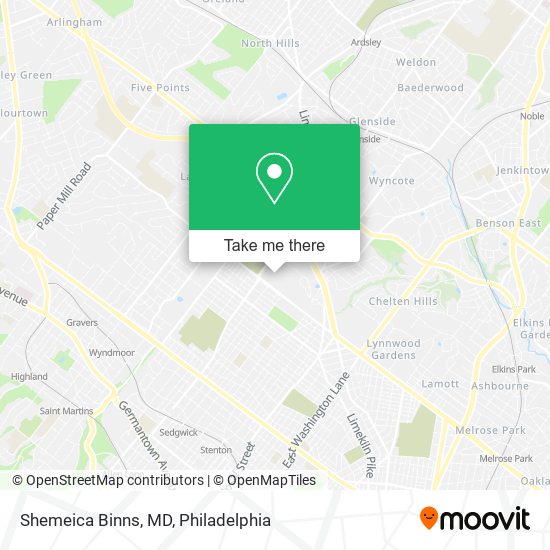 Shemeica Binns, MD map