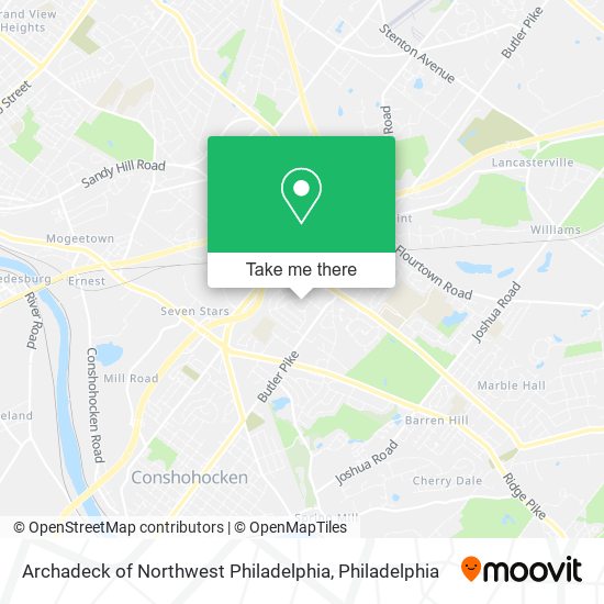Archadeck of Northwest Philadelphia map