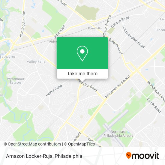 Amazon Locker-Ruja map