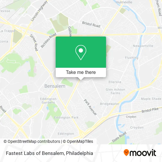 Fastest Labs of Bensalem map