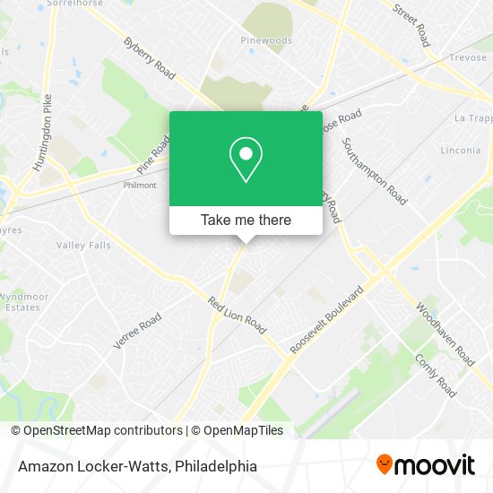 Mapa de Amazon Locker-Watts