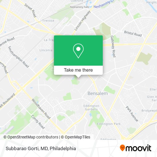 Subbarao Gorti, MD map
