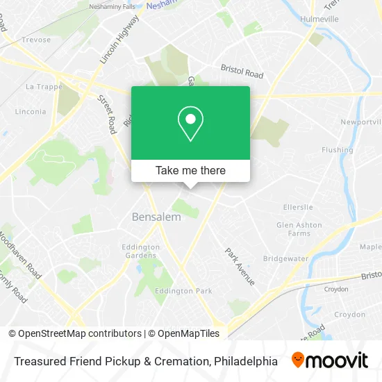 Treasured Friend Pickup & Cremation map