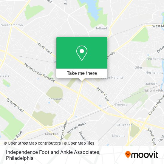 Independence Foot and Ankle Associates map