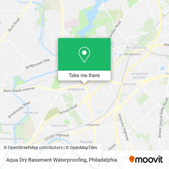 Aqua Dry Basement Waterproofing map