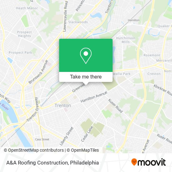 A&A Roofing Construction map