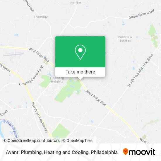 Avanti Plumbing, Heating and Cooling map