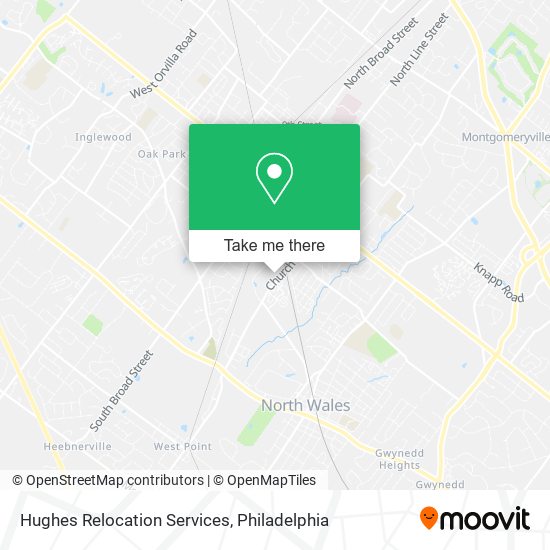 Hughes Relocation Services map