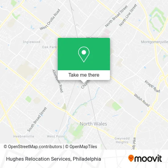 Hughes Relocation Services map