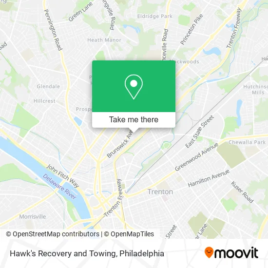 Hawk's Recovery and Towing map
