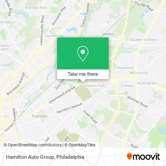 Hamilton Auto Group map
