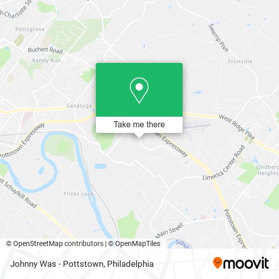 Mapa de Johnny Was - Pottstown