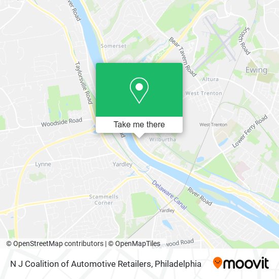 N J Coalition of Automotive Retailers map