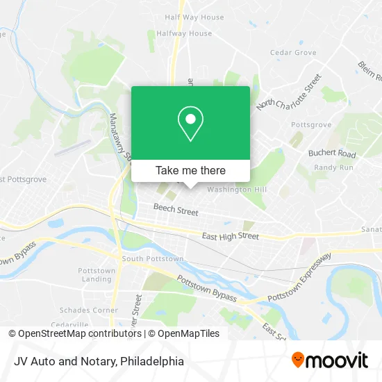 JV Auto and Notary map