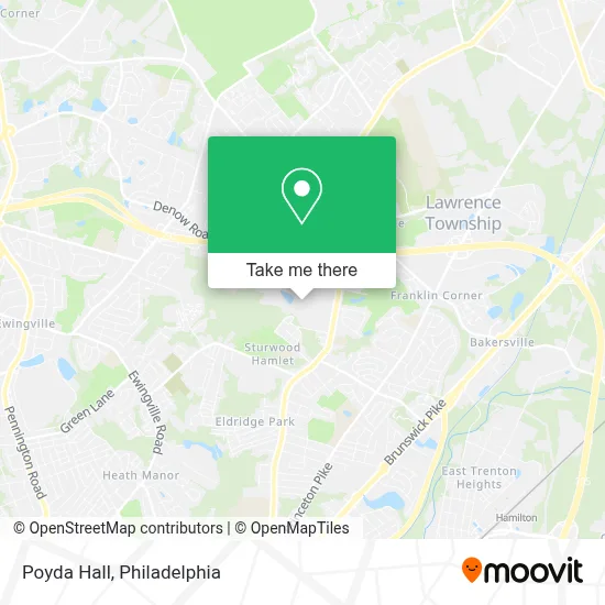 Poyda Hall map