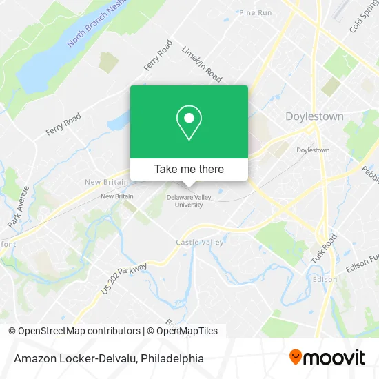Amazon Locker-Delvalu map
