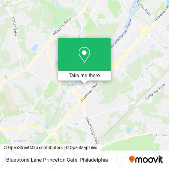 Bluestone Lane Princeton Café map