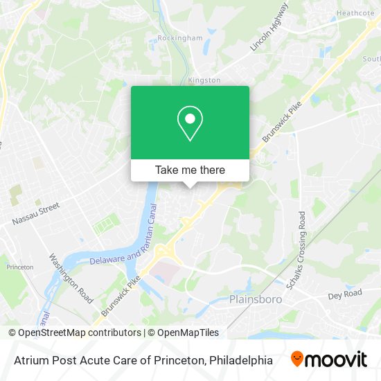 Atrium Post Acute Care of Princeton map