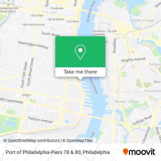 Port of Philadelphia-Piers 78 & 80 map