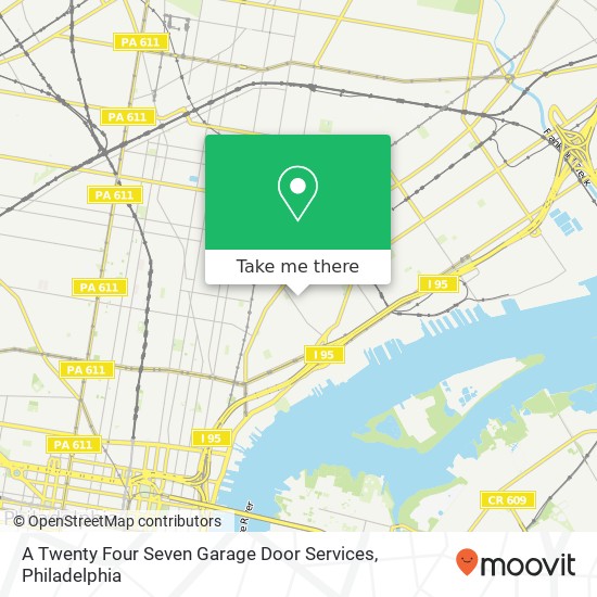 A Twenty Four Seven Garage Door Services map