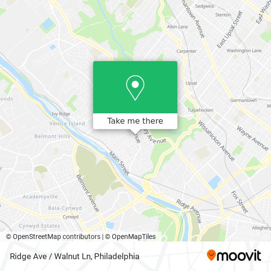 Mapa de Ridge Ave / Walnut Ln
