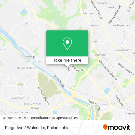 Ridge Ave / Walnut Ln map