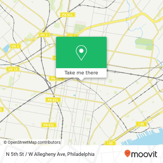 Mapa de N 5th St / W Allegheny Ave