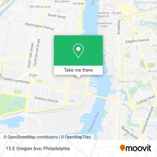 Mapa de 15 E Oregon Ave