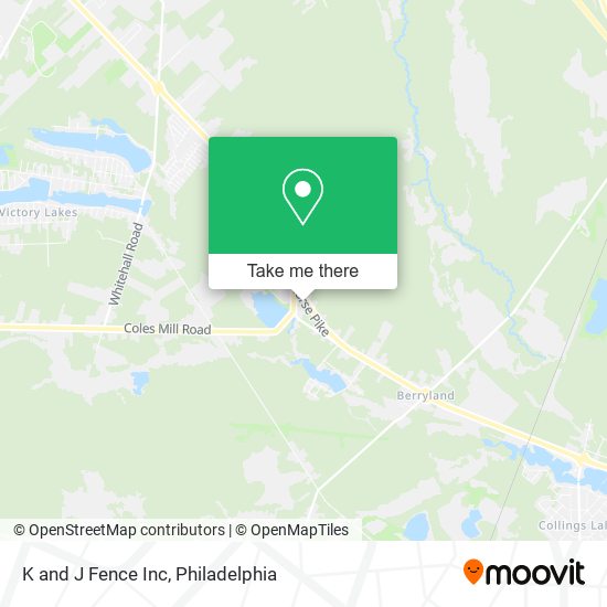K and J Fence Inc map