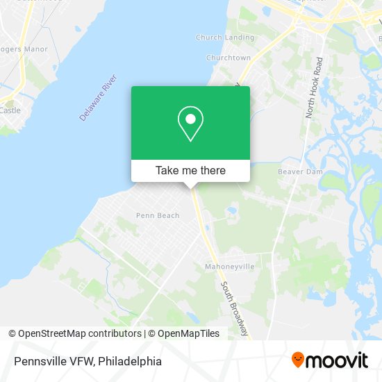 Mapa de Pennsville VFW