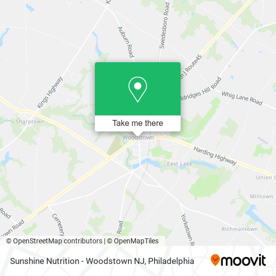 Sunshine Nutrition - Woodstown NJ map