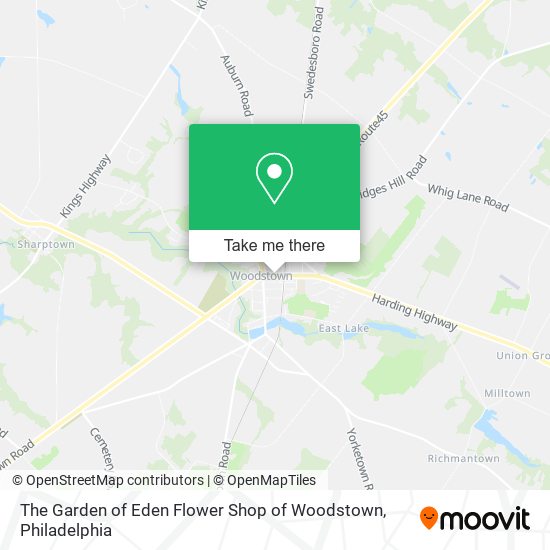 Mapa de The Garden of Eden Flower Shop of Woodstown
