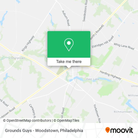 Grounds Guys - Woodstown map