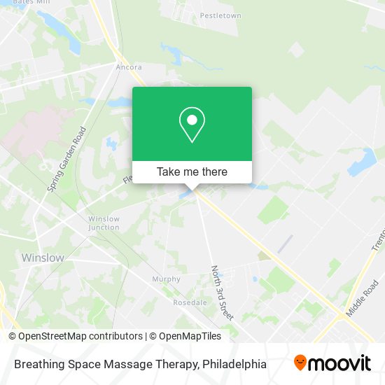 Breathing Space Massage Therapy map