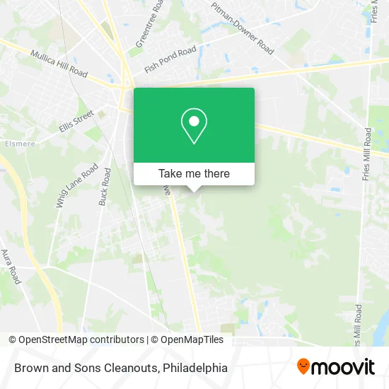Brown and Sons Cleanouts map
