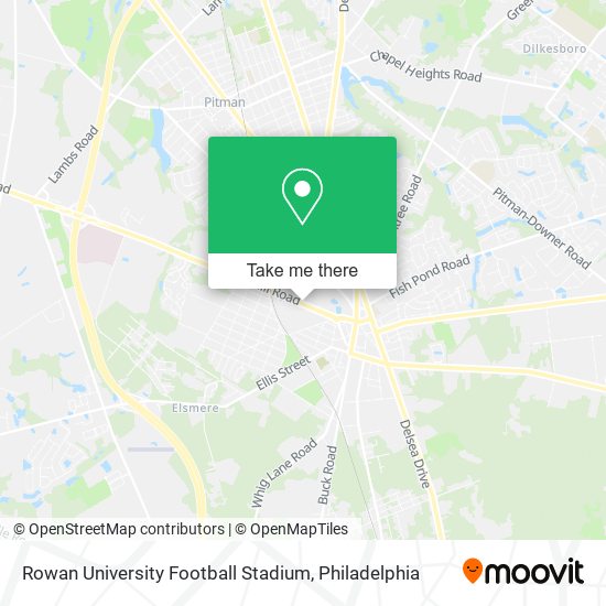 Rowan University Football Stadium map