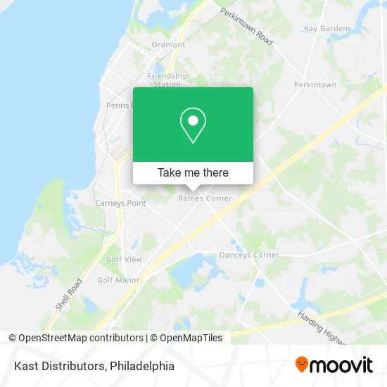 Kast Distributors map