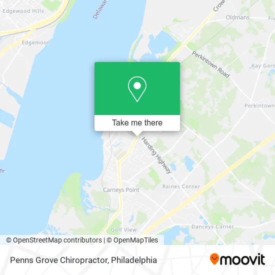 Penns Grove Chiropractor map
