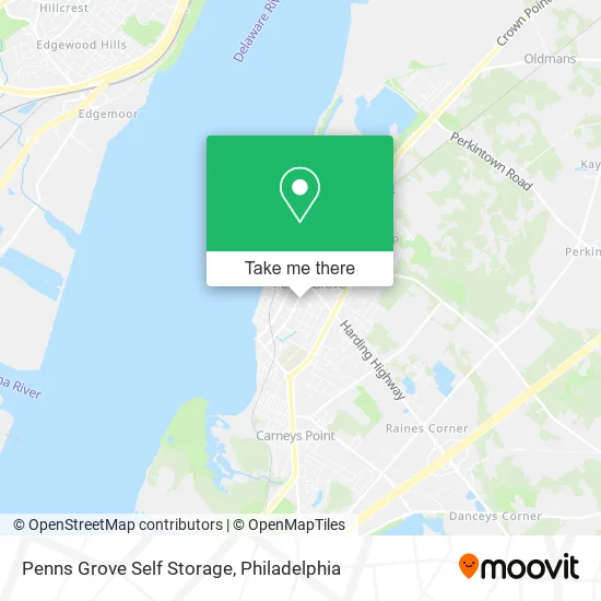 Penns Grove Self Storage map