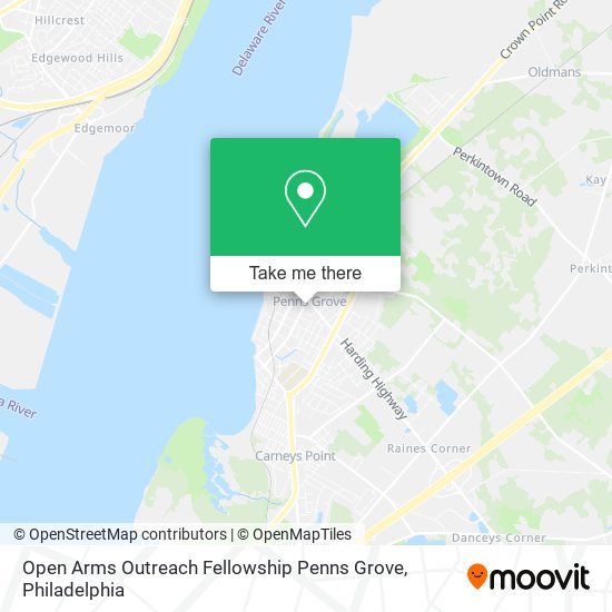 Mapa de Open Arms Outreach Fellowship Penns Grove