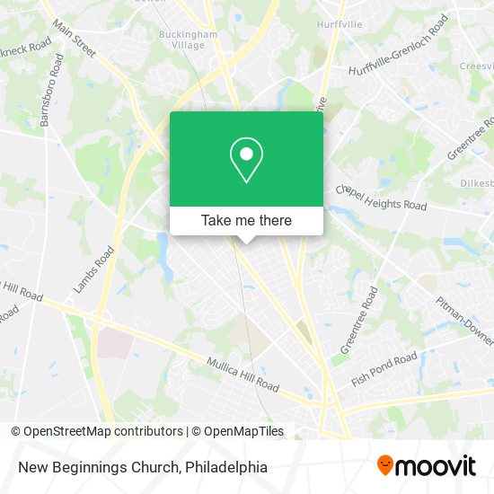 New Beginnings Church map