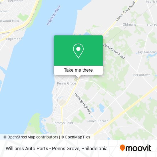 Williams Auto Parts - Penns Grove map