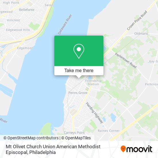 Mt Olivet Church Union American Methodist Episcopal map