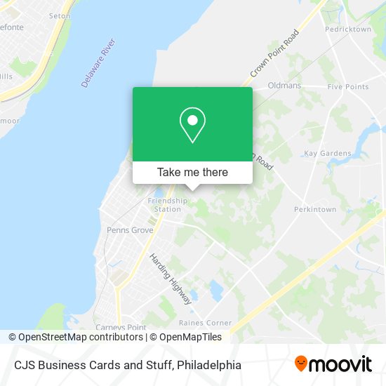 CJS Business Cards and Stuff map
